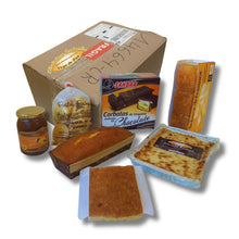 Cargar imagen en el visor de la galería, Pack Momentos Especiales Etelvina listo para envío con sobaos pasiegos, quesada pasiega, corbatas de Unquera y miel artesanal.
