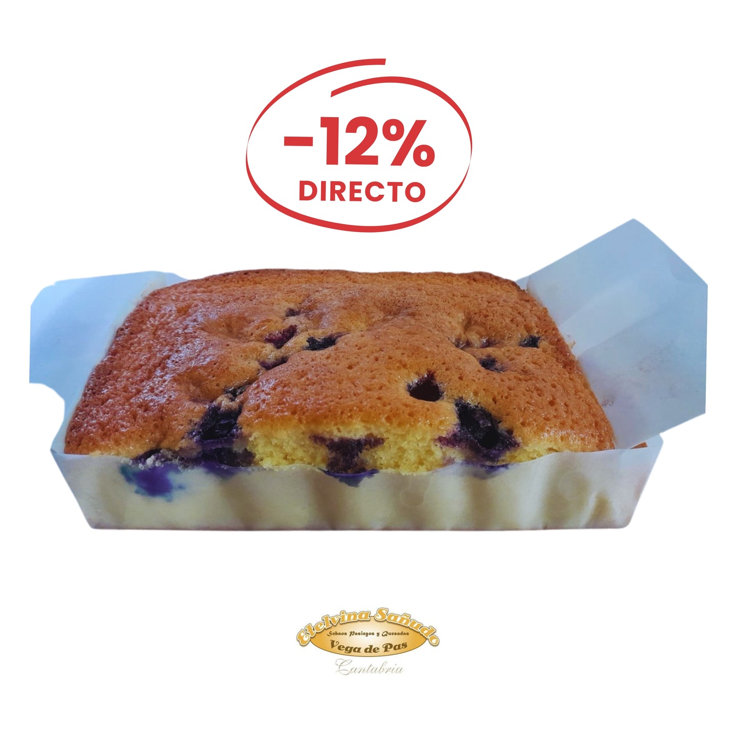 1-Sobao Pasiego Arándanos ecológicos - 490 gr aprox.